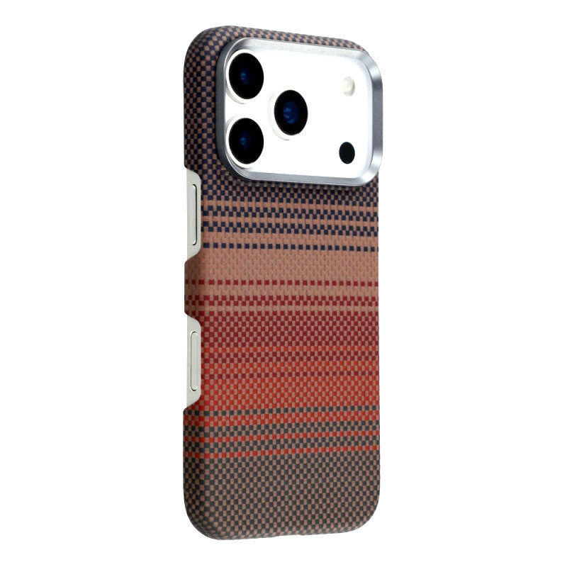 iPhone 17 Pro Max 0.4mm Ultra-Thin Real Aramid Carbon Fiber Case with Magsafe - Sunset